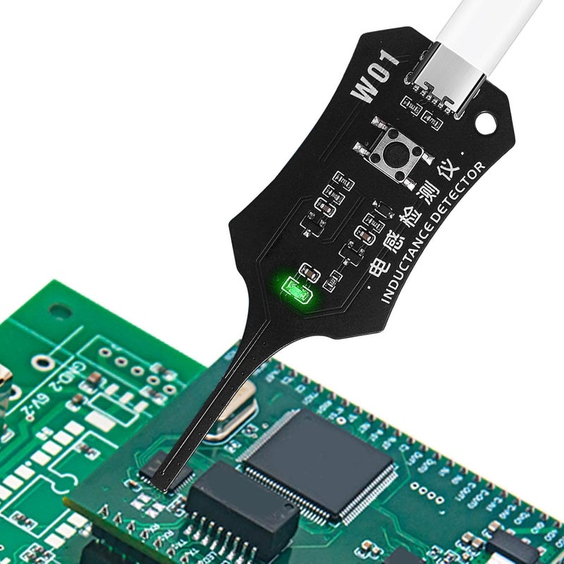 W01 Type-C Inductance Tester, Motherboards Coils Tester for Quick Fault Detection, Electromagnetic Induction Quick Fault Check Tool, for Phone Motherboard Component Repair - Image 1