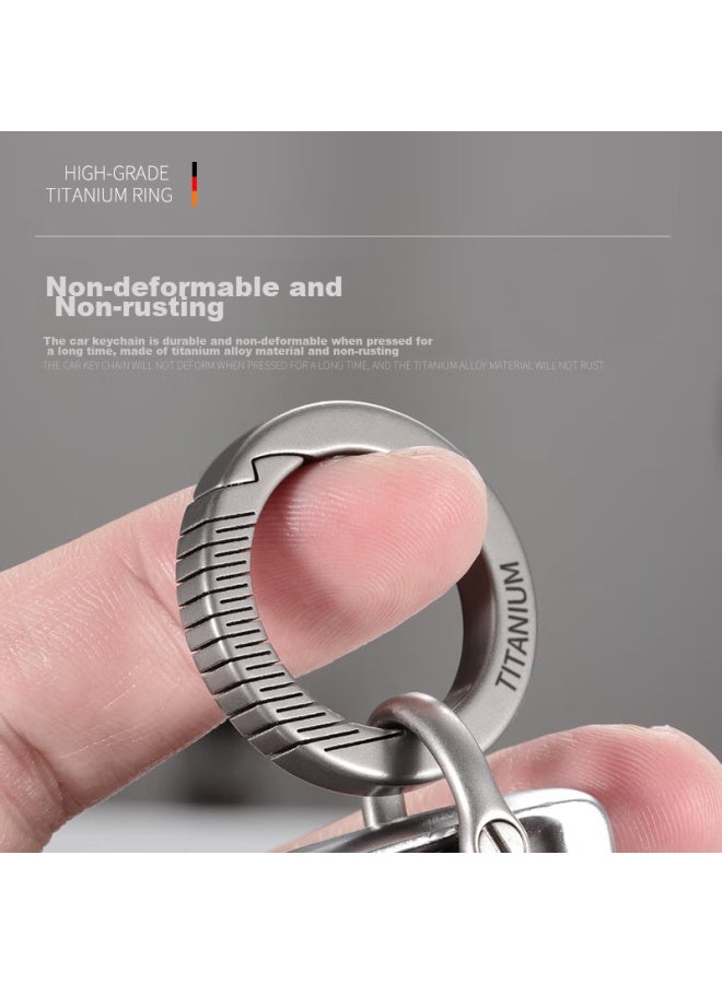 Laben Titanium Alloy Car Keychain, Men's Pendant, Key Ring, Personalized Creative Simple Design, Creative Gift - Image 3