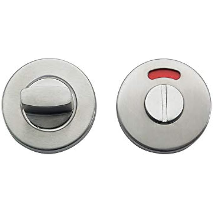 667027 PAIR OF STAINLESS STEEL TOILET DOOR ROSETTES WITH INDICATOR