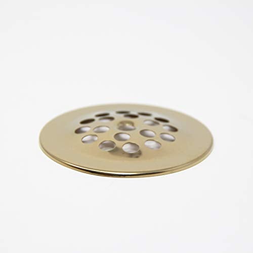PermaFLOW PF WaterWorks Bathtub/Bath Tub Drain Shoe Grid/Strainer Cover with Matching Screw;Polished Brass; PF0915-PB - Image 2