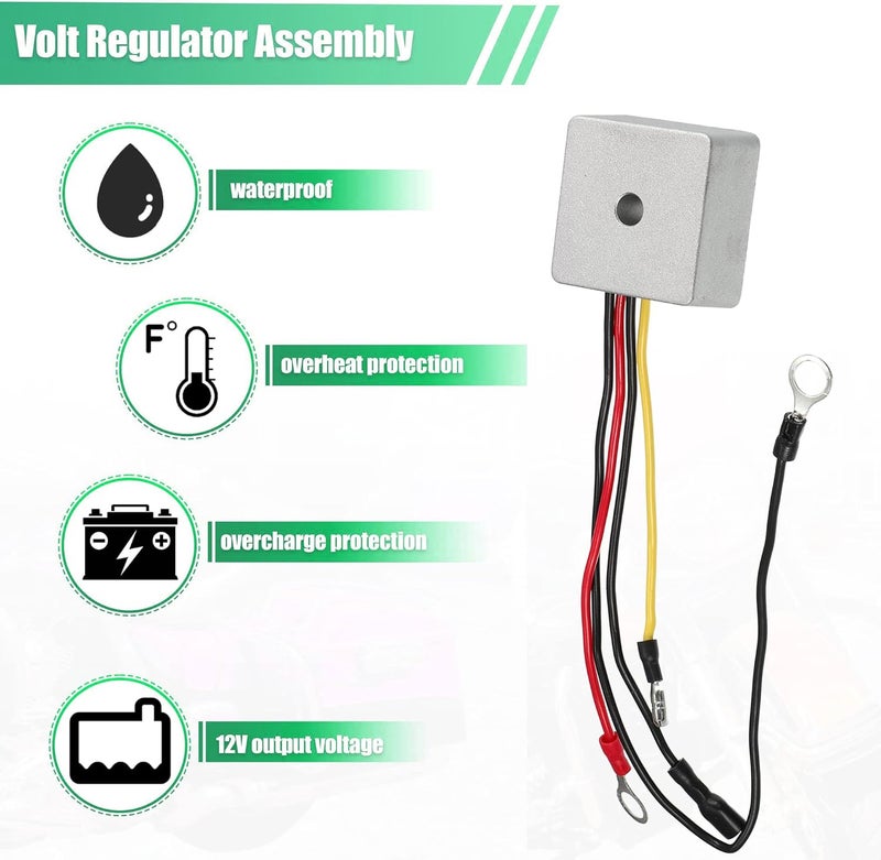 Voltage Regulator Rectifier for Club Car 1015777 102711201, Direct Replacement Part, 1992-2007 - Image 2