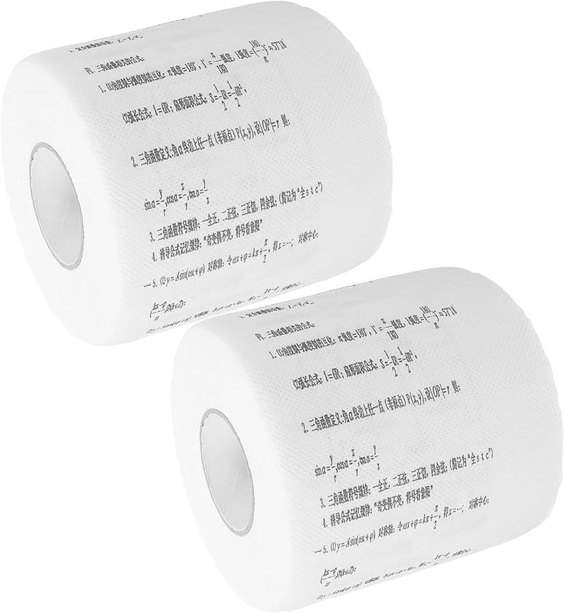 لفافات ورق تواليت مطبوع عليها صيغ رياضية 2 حزمة بالجملة مناديل الحمام - Image 2