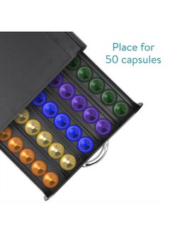 Navaris Navaris Coffee Pod Holder Drawer - 50 Capsule Storage Organizer Tray Counter Container - Fits Standard Sizes of Pods and Capsules - 1 Drawer Design  - Image 4