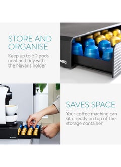 Navaris Navaris Coffee Pod Holder Drawer - 50 Capsule Storage Organizer Tray Counter Container - Fits Standard Sizes of Pods and Capsules - 1 Drawer Design  - Image 3