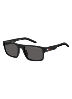 TOMMY HILFIGER Men's Polarized Rectangular Shape  Sunglasses Th 1977/S Grey 41 - Lens Size: 41.3 Mm - Mtt Black  - Image 1