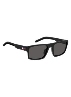 TOMMY HILFIGER Men's Polarized Rectangular Shape  Sunglasses Th 1977/S Grey 41 - Lens Size: 41.3 Mm - Mtt Black  - Image 2