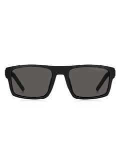 TOMMY HILFIGER Men's Polarized Rectangular Shape  Sunglasses Th 1977/S Grey 41 - Lens Size: 41.3 Mm - Mtt Black  - Image 3