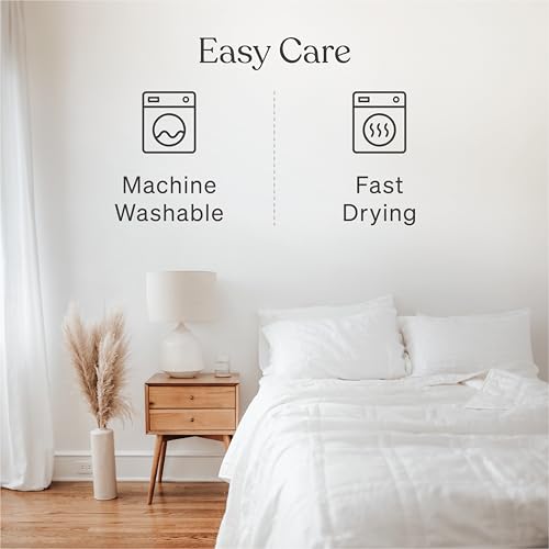 Baloo Weighted Blanket for Adults 12 lb Throw (Pebble White, 42"x72") | Cool & 100% Cotton | Machine Washable & Dryer Safe | Glass Microbead Fill - Image 4