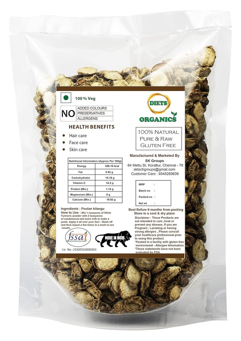 Diets Organics Poolan kilangu White turmeric Katcholam Kachuralu 50G pack of 1 - Image 3