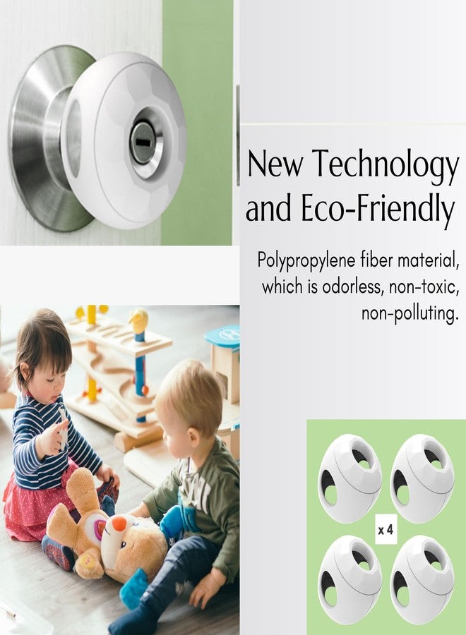 Moonybaby Door Knob Cover for Child Safety, Baby Proof Safety Locks for Doors, No Toxic, No Polluting, Odorless PP Fiber Material, No Tool Easy Install (4 Pack) - Image 2