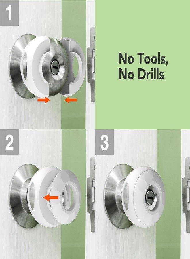 Moonybaby Door Knob Cover for Child Safety, Baby Proof Safety Locks for Doors, No Toxic, No Polluting, Odorless PP Fiber Material, No Tool Easy Install (4 Pack) - Image 5