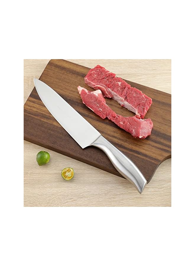 PROMASS 15-Piece Premium Kitchen Knife Set With Wooden Block, High Carbon Stainless Steel Knife Set, One-piece Dishwasher Safe Kitchen Knives Set, Self-sharpening, Ergonomic Handle - Image 4