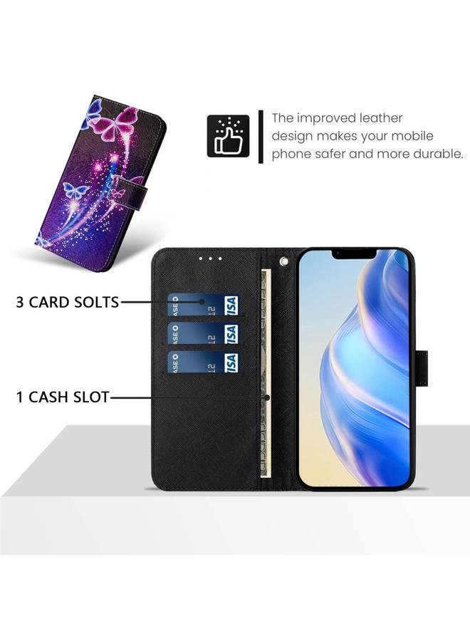 اس-توب جراب هاتف جلدي بنمط رسم فني ملون لهاتف Samsung Galaxy S22 Ultra 5G - Image 4