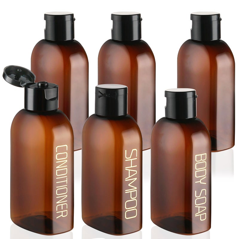 Cosywell Travel Bottles for Toiletries  6 PCS Shampoo Bottles TSA Approved Travel Size Leak Proof Containers with Flip Cap