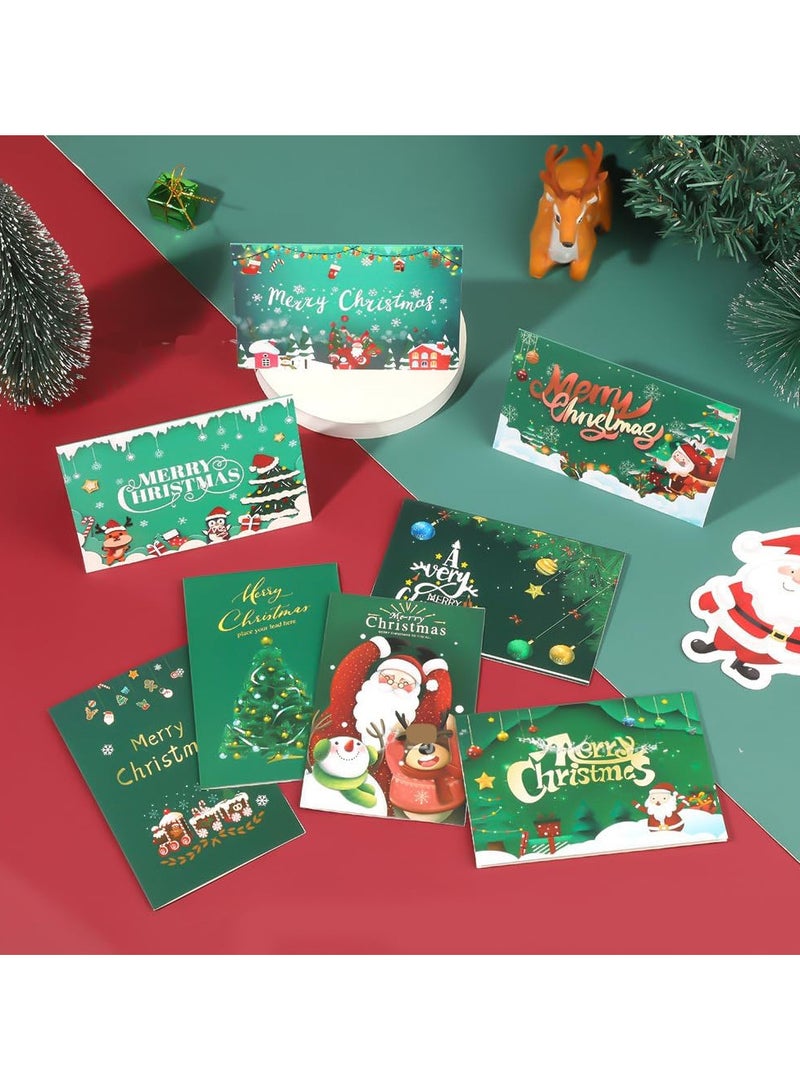 AUTOYSUR 24PCS Christmas Cards with Envelopes and Stickers 6 Assorted Designs Holiday Greeting Cards Merry Christmas Cards Xmas Party Favors Gift Cards for Family Kids Friends - Image 3