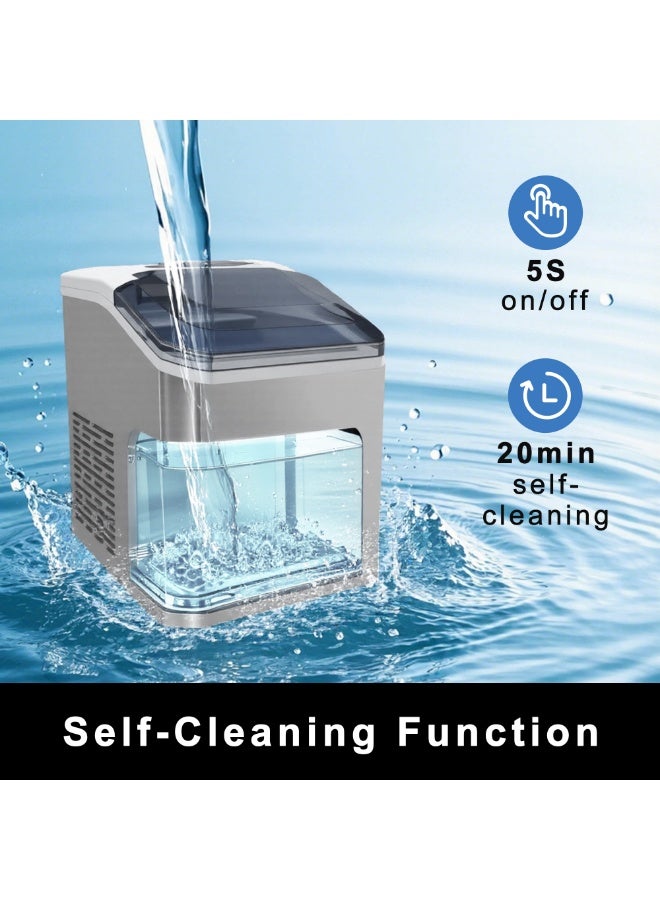 iTOMA Bullet Ice Maker Machine Portable Automatic Ice Maker 12Kg in 24hrs | Two Sizes Ice Cube | Auto Shut Off | Portable Ice Maker | Electric Ice Maker for Home/ Kitchen/ Office/ Bar/ - Image 5