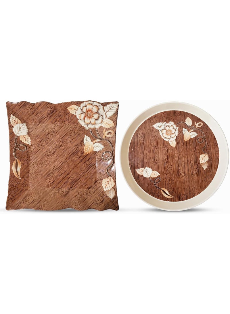 برايم ميلامين  طقم عشاء من الميلامين مكون من 47 قطعة لتقديم 8 اشخاص من برايم، طقم عشاء عالي الجودة وغير قابل للكسر، امن للاستخدام في الميكروويف وغسالة الصحون، طقم اطباق ميلامين - Image 5