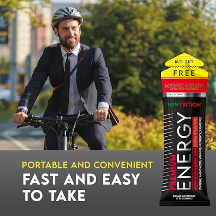NewTrition® Extra Strength Energy Shots, Sugar-Free 1.7 fl oz (Pack of 12, 4 Flavors) | 250mg Caffeine Energy Drinks with Vitamin B & Amino Acids, Zero Calories Vitamin Energy Shots (Mixed 1) - Image 5