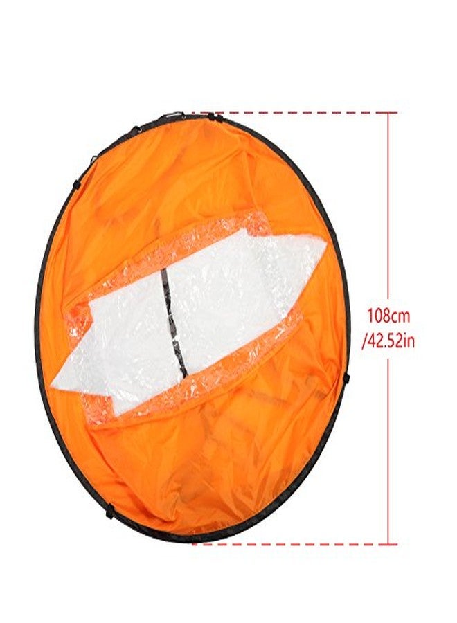 POCREATION 42 inches Downwind Wind Sail Kit Kayak Wind Sail Kayak Paddle Board Accessories,Easy Setup and Deploys Quickly,Compact and Portable[Orange] - Image 5