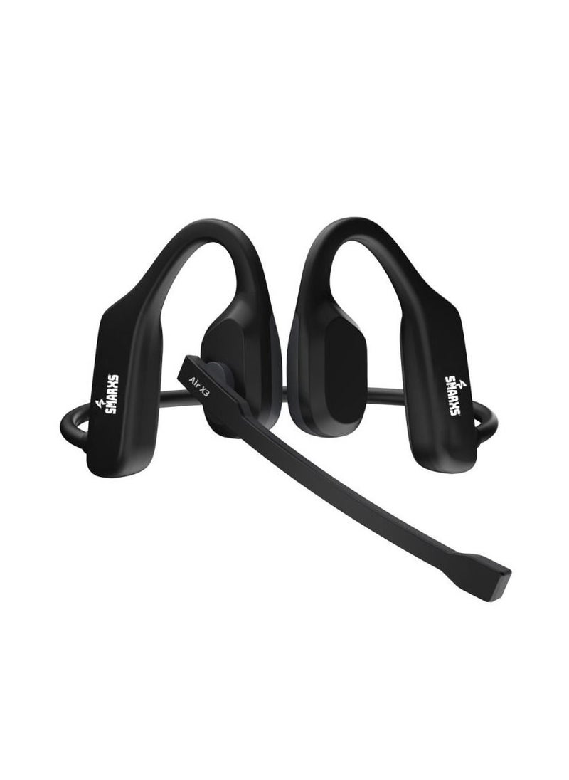 SMARXS - Smarxs Open Ear Air X3 Bluetooth Neckband Headphones Suitable For Call Centers and Online Meetings With Noise Cancellation Feature Black Color - Image 1