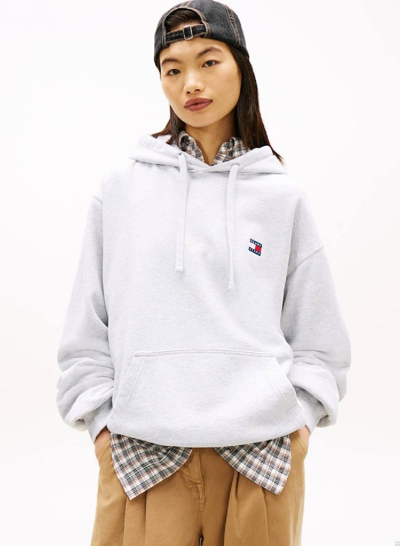TOMMY JEANS Logo Badge Boxy Hoodie - Image 1