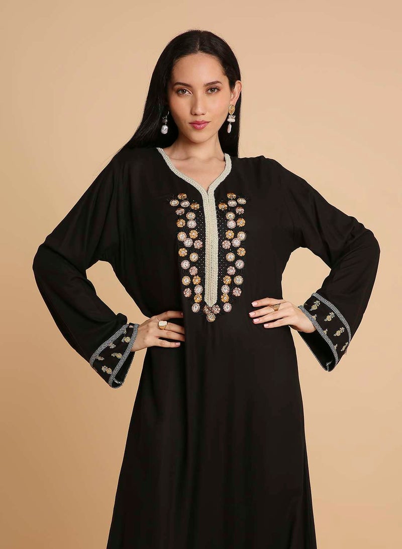 HANA & SARA Long elegant designed arabic kaftan jalabiya dress - Image 3