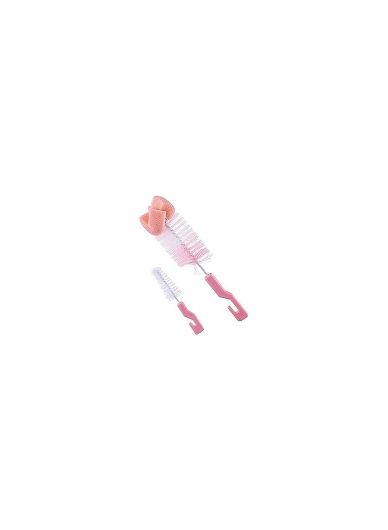 4 bottle and nipple cleaning brushes made of plastic (yellow, blue, green and pink) - Image 3