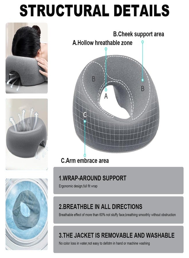 Could Spark Face Down Pillow Massage Headrest for Bed Ergonomic Memory Foam Massage Pillow Face Down for Sleeping,Spa, Napping & Skincare, Eye Surgery Recovery,Relieves Neck Pain,etc - Image 4