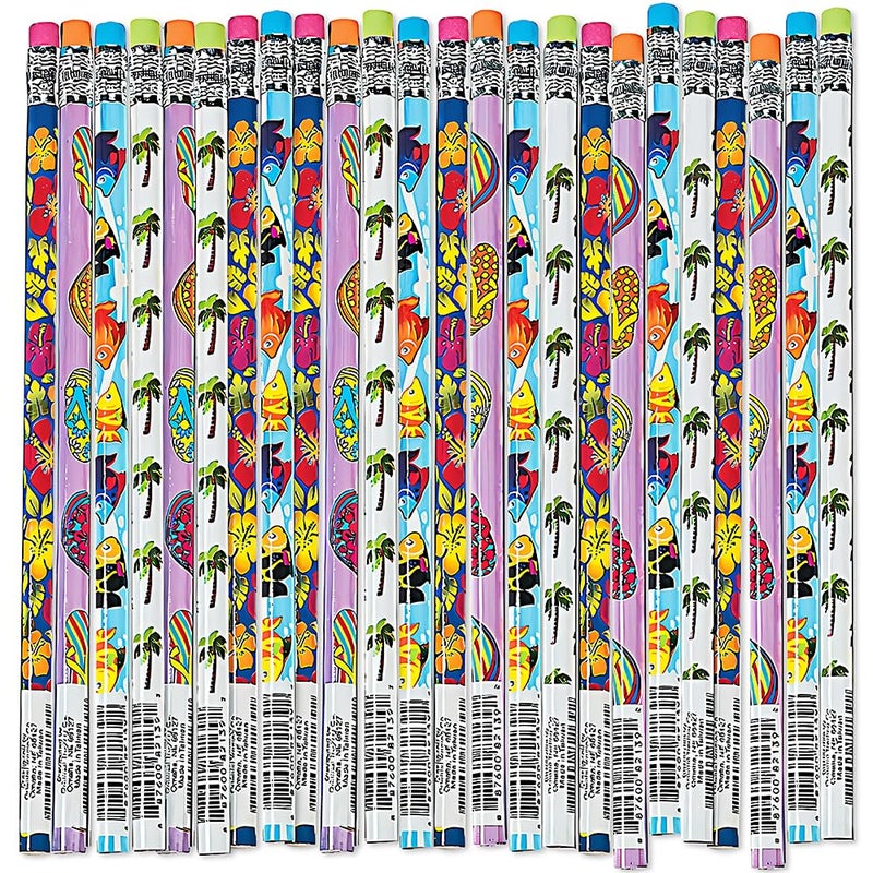 Fun Express Tropical Pencils 2dz Stationery Pencils Printed 24 Pieces - Image 2