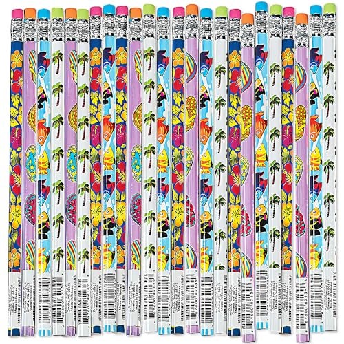Fun Express Tropical Pencils 2dz Stationery Pencils Printed 24 Pieces - Image 1