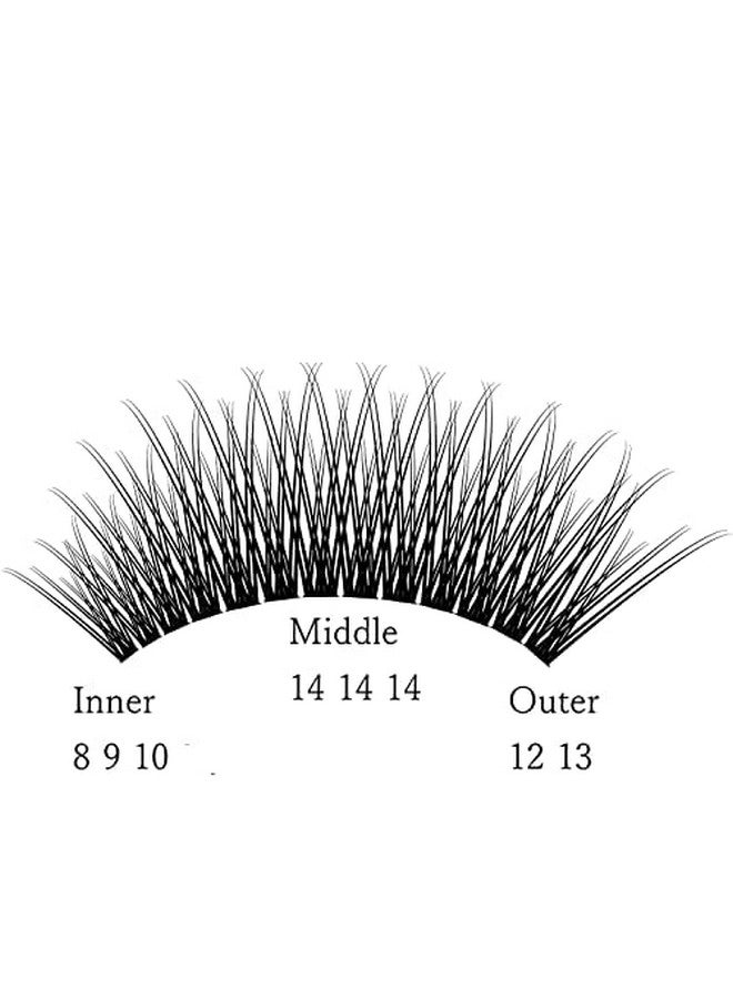 IECILI Individual Lashes Natural Cluster Lashes 480Pcs 814Mm Mixed Pack ;12 Roots;D Curl ;0.10Mm Thickness;Faux Mink Diy Premade Fans Eyelash Extensions (D Curl, Fishtail Lashes0.10Mm)  - Image 4
