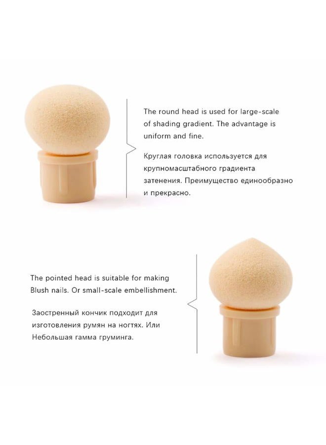 WOKOTO 4Pcs Ombre Nail Art Brush Set Double Head Nail Gradient Sponge Brushes For Nails Shading Pen Nail Brushes For Cleaning UV Gel Builder Kit Manicure Tools - Image 4