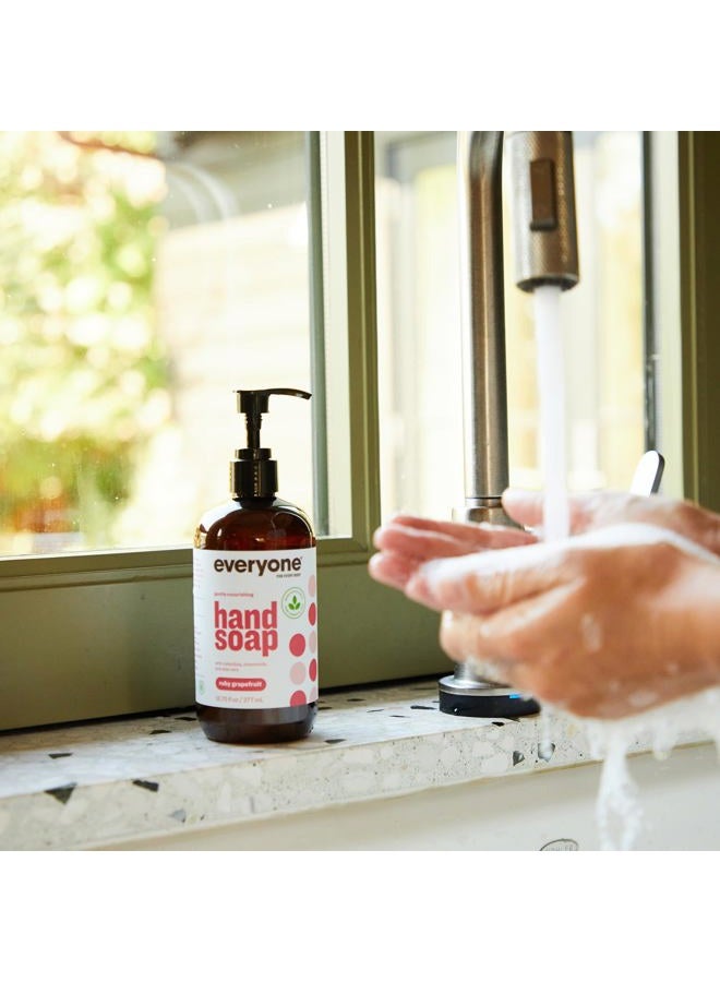 Everyone Liquid Hand Soap, 12.75 Ounce (Pack of 3), Ruby Grapefruit, Plant-Based Cleanser with Pure Essential Oils (Packaging May Vary) - Image 2