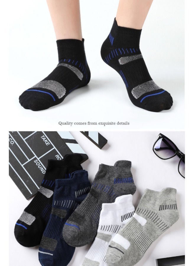 YelaJoy Five Pairs of Women'S Men'S Universal Sports Socks Men'S Sports Cushioning Breathable Running Socks Sports Socks - Image 5