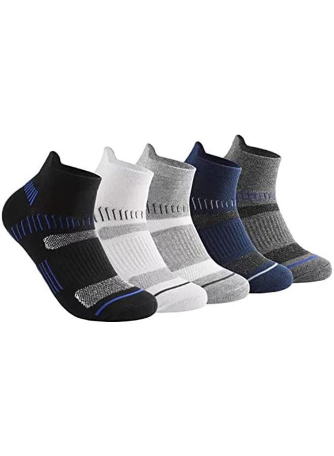 YelaJoy Five Pairs of Women'S Men'S Universal Sports Socks Men'S Sports Cushioning Breathable Running Socks Sports Socks - Image 1