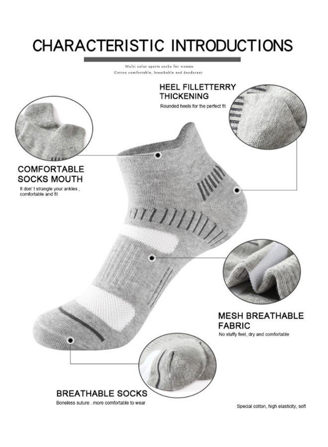 YelaJoy Five Pairs of Women'S Men'S Universal Sports Socks Men'S Sports Cushioning Breathable Running Socks Sports Socks - Image 3