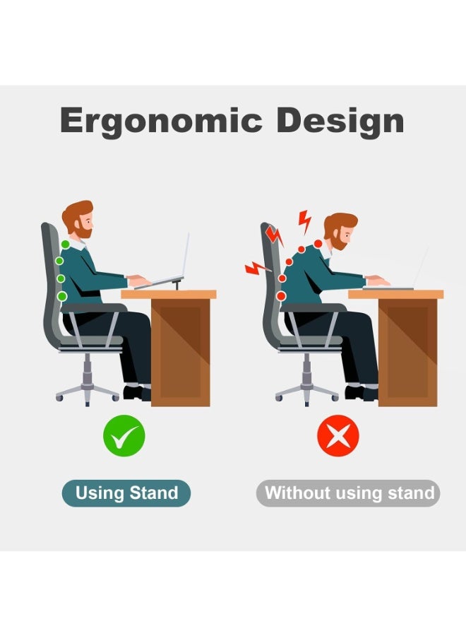 S121 Portable Metal Laptop Stand Suitable for 12-17 Inch Laptop (2PCS) - Image 3