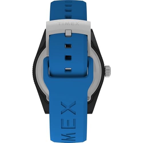 TIMEX Deep Water Reef Analog Watch for Man with Black Round Dial & Blue Synthetic Strap Band Water Resistant Men's Wrist Watches - TW2Y02500UJ - Image 3