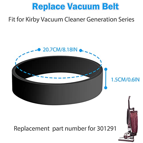 ATUOE 4 Pack Vacuum Belts Replacement for Kirby Vacuum Cleaner, Replace Parts 301291, Fit for Kirby Vacuum Cleaner Models G3 G4 G5 G6 G7 Series - Image 2