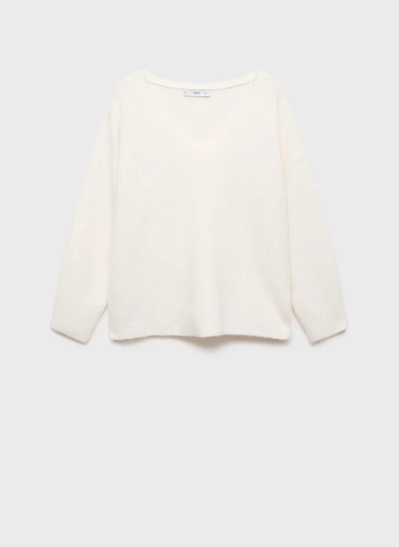 MANGO V-Neck Knit Sweate