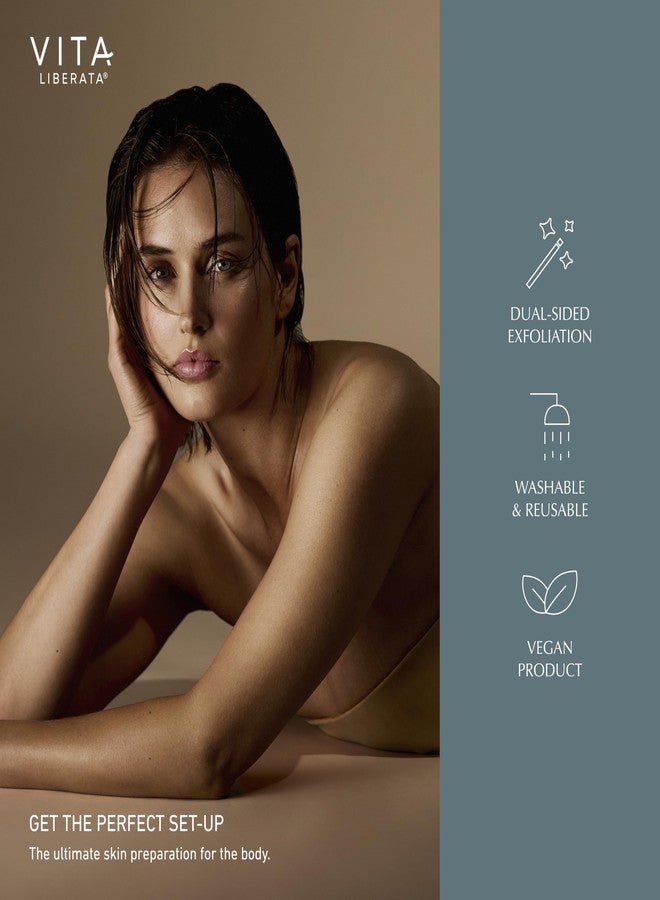 Vita Liberata Dual Sided Luxury Exfoliating Mitt - 2 in 1, Exfoliates for a Smooth and Even Skin Texture, Reusable & Easy to Wash, Vegan - Image 3