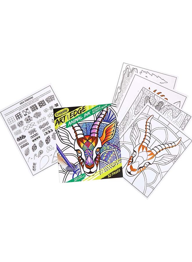 Crayola فن مع حافة، كتاب نشاط حيوانات الحبر المرسوم - Image 2