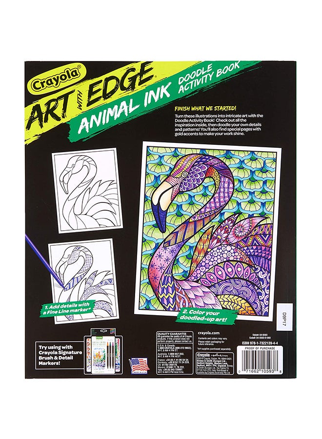 Crayola فن مع حافة، كتاب نشاط حيوانات الحبر المرسوم - Image 3