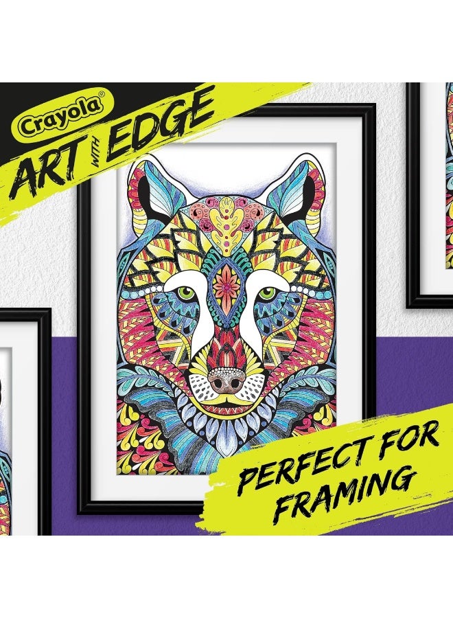 Crayola فن مع حافة، كتاب نشاط حيوانات الحبر المرسوم - Image 4