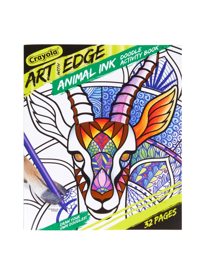Crayola Art With Edge Animal Ink Doodle Activity Book (Assorted Designs) - Image 4