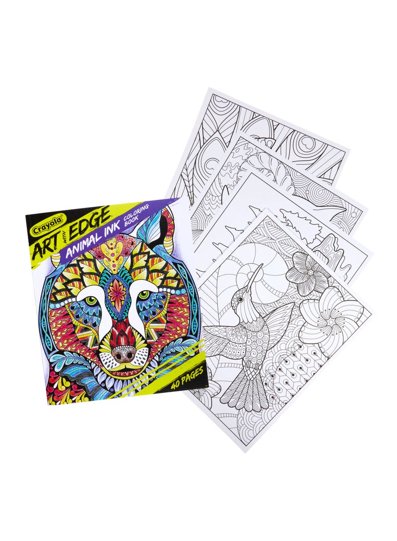 Crayola Art With Edge Animal Ink Doodle Activity Book (Assorted Designs) - Image 2