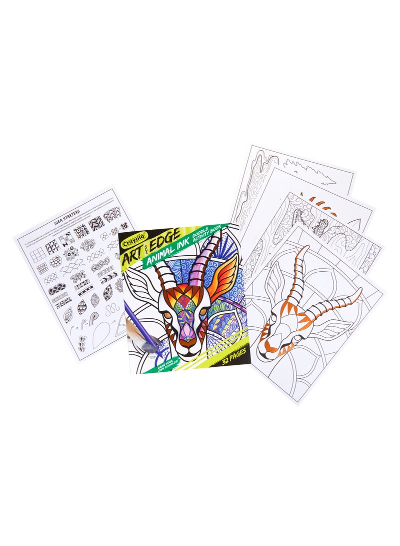 Crayola Art With Edge Animal Ink Doodle Activity Book (Assorted Designs) - Image 5