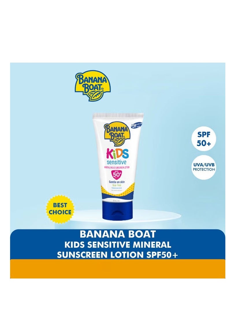 BANANA BOAT Banana Boat Kids Sensitive Tear - Free Mineral Based Sunscreen Lotion SPF 50+ PA++++ 90ml - Image 2