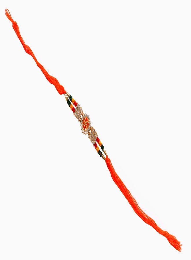 SUNINOW RAKSHBANDHAN SPECIAL RAKHI COMBO PACK OF 2 DESIGNER SHREE AND SWASTIK SET RAKHI FOR BROTHER WITH ROLI FOR TILAK CEREMONY RAKHI COMBO | RAKHI FOR BROTHER | RAKHI GIFT | RAKHI FOR BHABHI | RAKHI FOR BROTHER RAKSHA BANDHAN BRACELET | RAKHI SET - Image 3