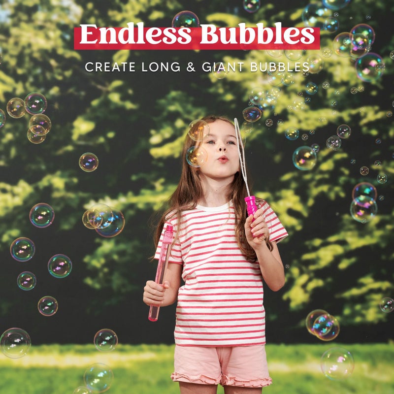 JOYIN 14.6â€™â€™ Big Bubble Wands for Kids, 1 Dozen Bubble Wand Bulk with Refill Solution for Summer Toy Party Favor, Outdoors Activity, Easter Basket Stuffers, Birthday Gift - Image 4